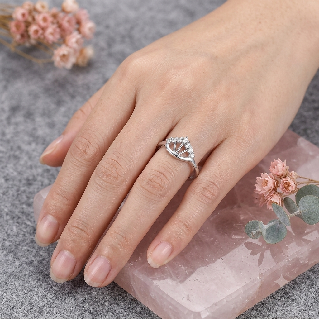 Sylvexia 925 Sterling Silver CZ Crown Ring for Women