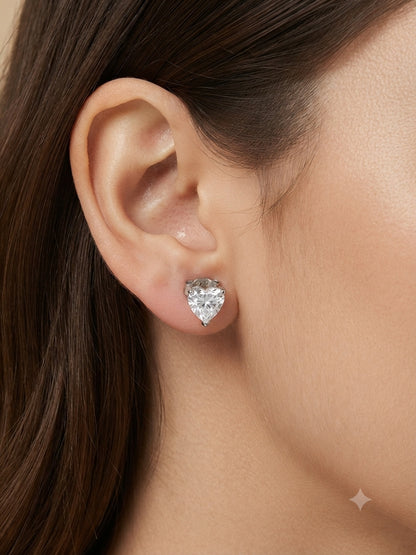 SYLVEXIA Square Cut CZ Stud Earrings for Women