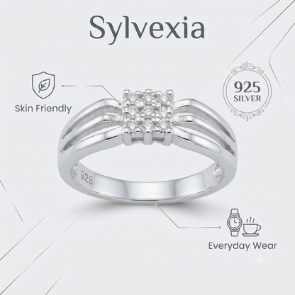 SYLVEXIA 925 Sterling Silver Ring for Women | CZ Stone