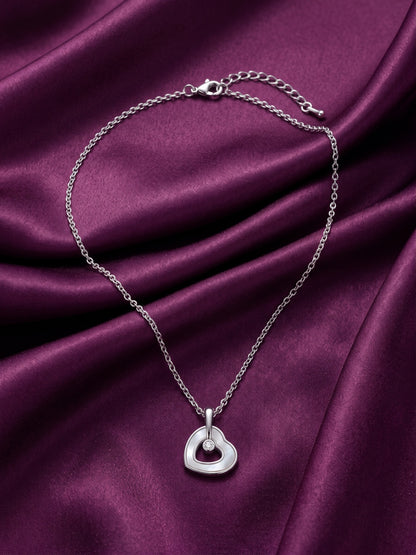 SYLVEXIA 925 Sterling Silver Heart Necklace for Women