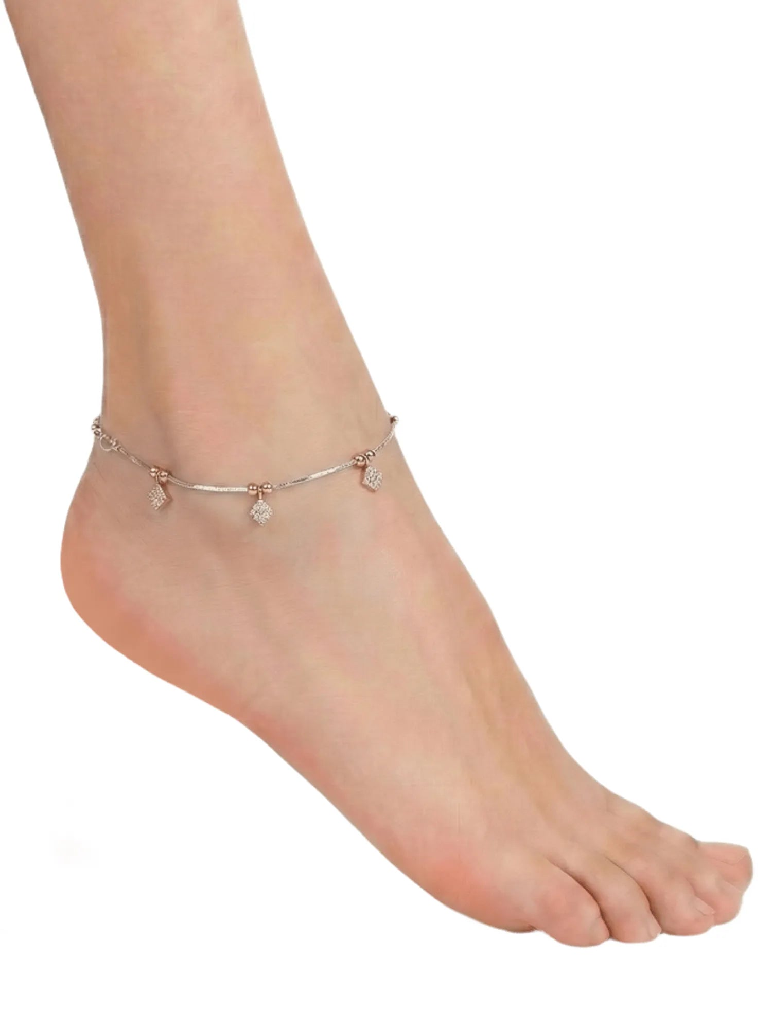 Sylevexia Minimal Charm Anklet Elegant Women Jewelry
