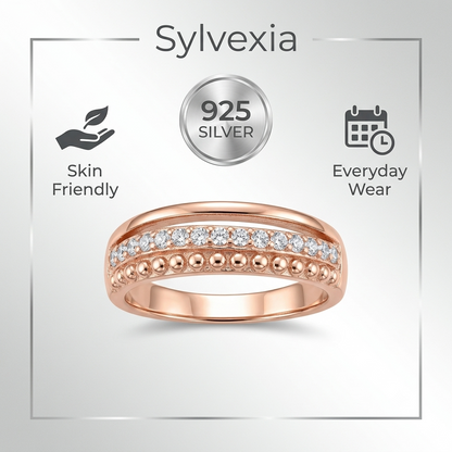 925 Strelling silver Rose Gold Ring For Women