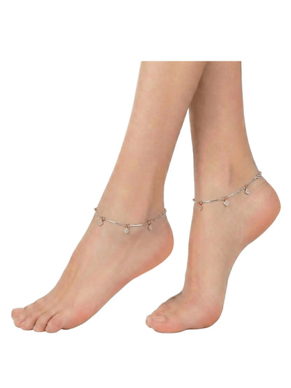 Sylevexia Minimal Charm Anklet Elegant Women Jewelry