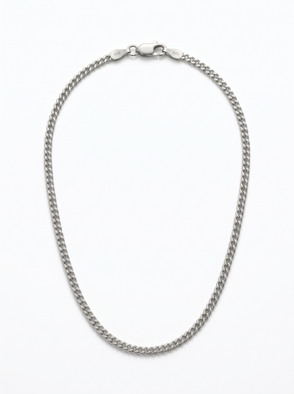 SYLVEXIA 925 Sterling Silver Cuban Link Chain for Women