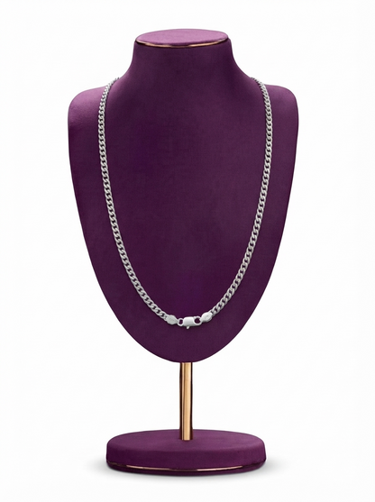 SYLVEXIA 925 Sterling Silver Cuban Link Chain for Women
