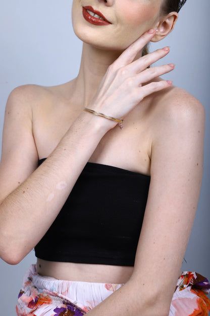 Women’s Tri-Tone Bracelet | Gold, Silver & Rose Gold Layered Jewelry