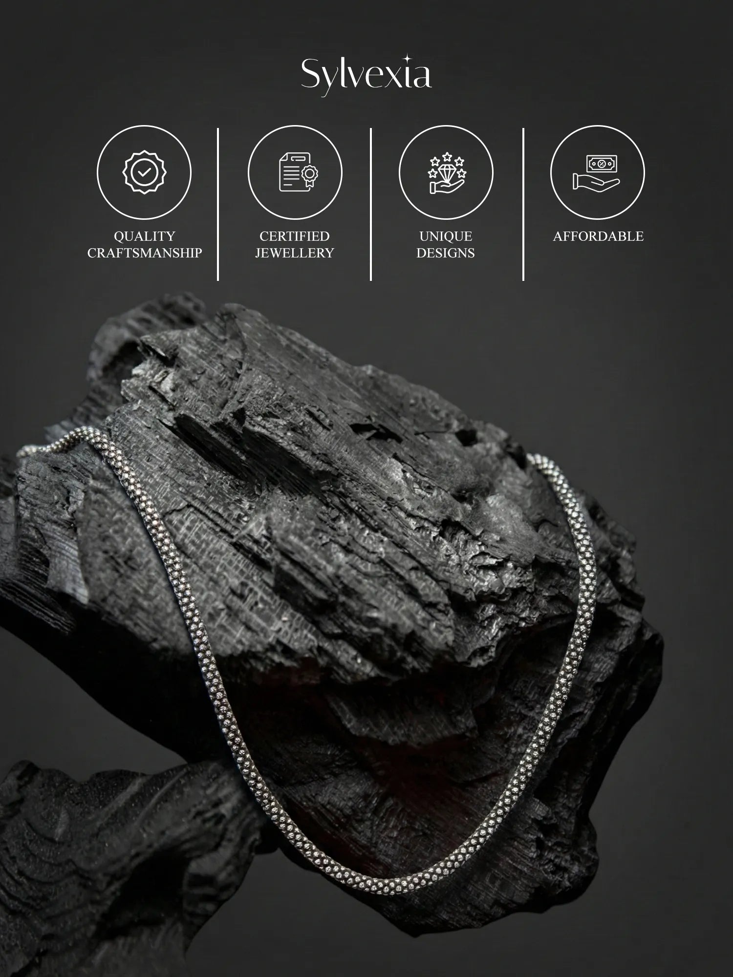 Sylvexia 925 Sterling Silver Box Chain for Men