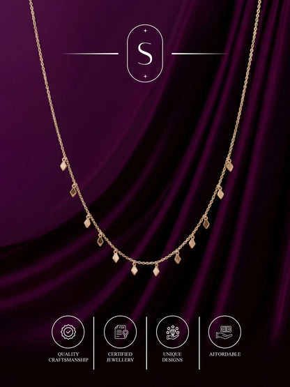 Silver Tear Drop Charm Necklace