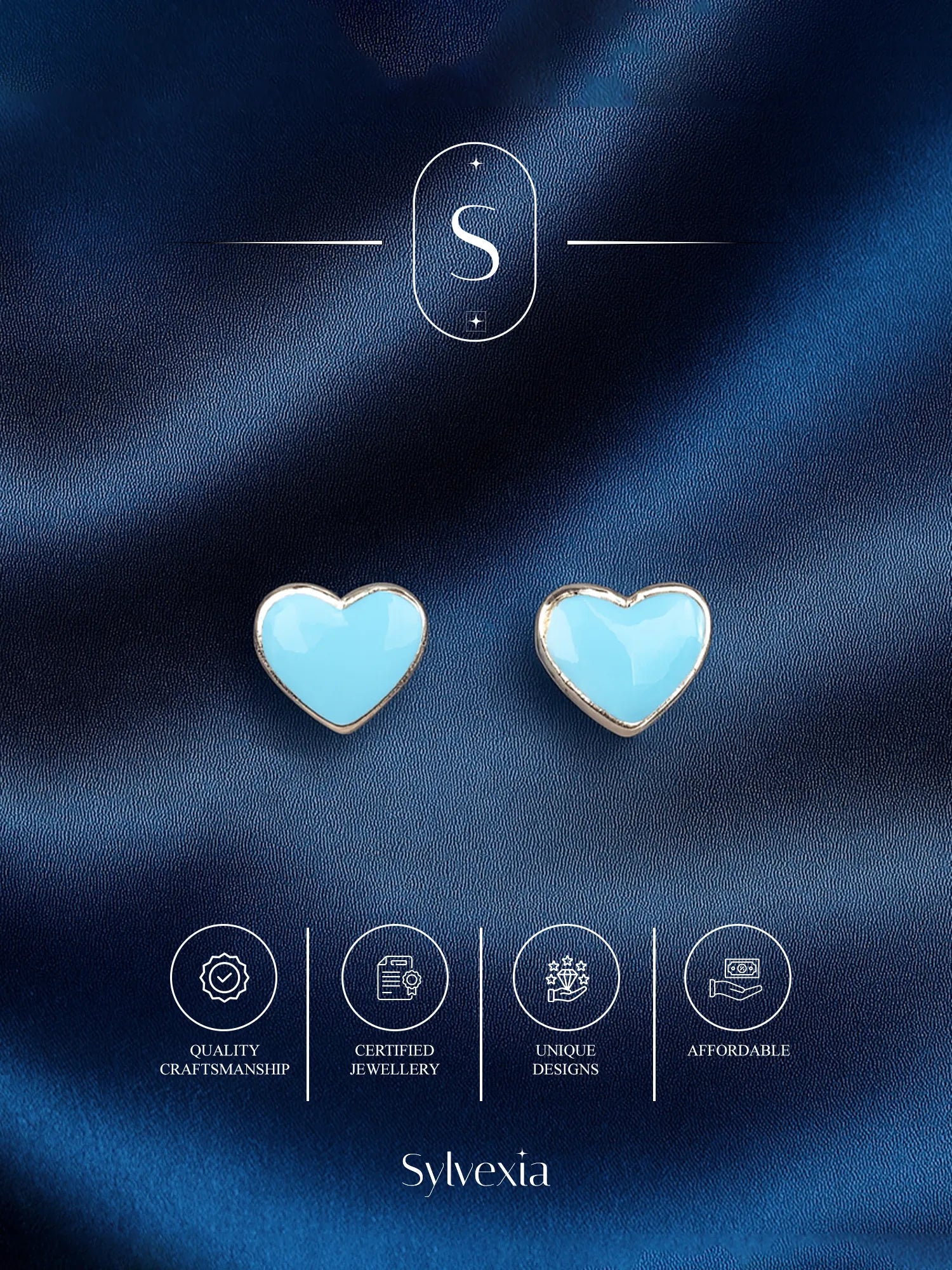 Sylvexia Silver-Plated Brass Handmade Earrings
