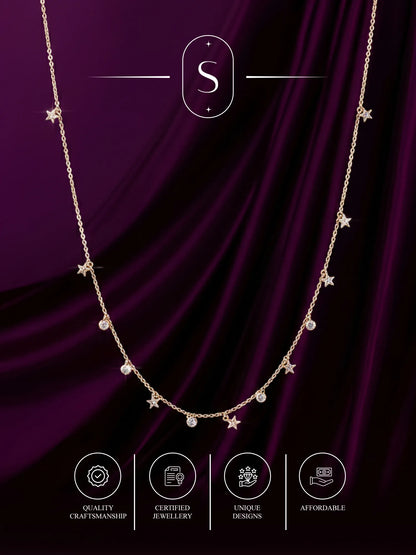 Silver Star Charm Princess Necklace