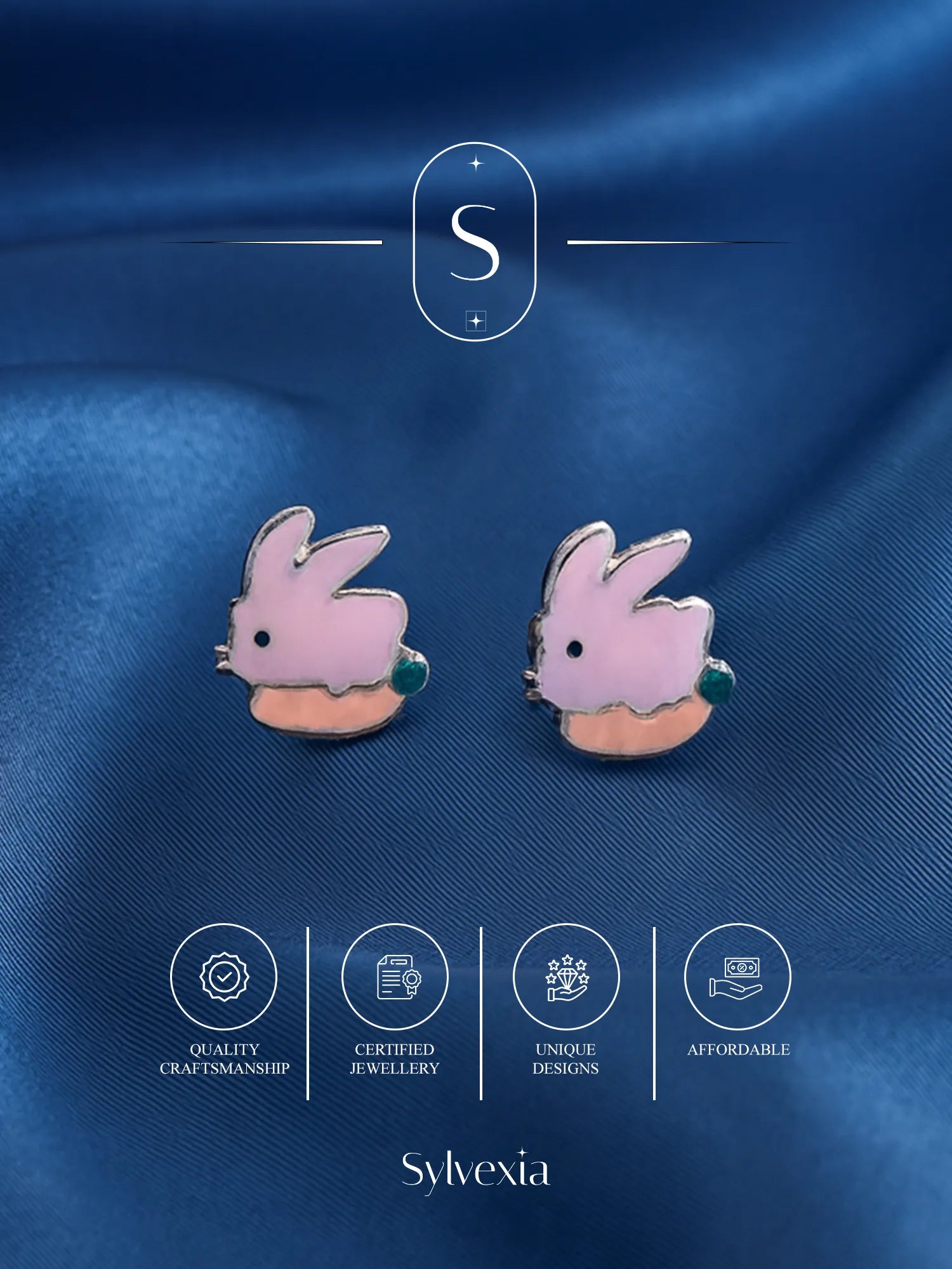 Bunny Charm Studs