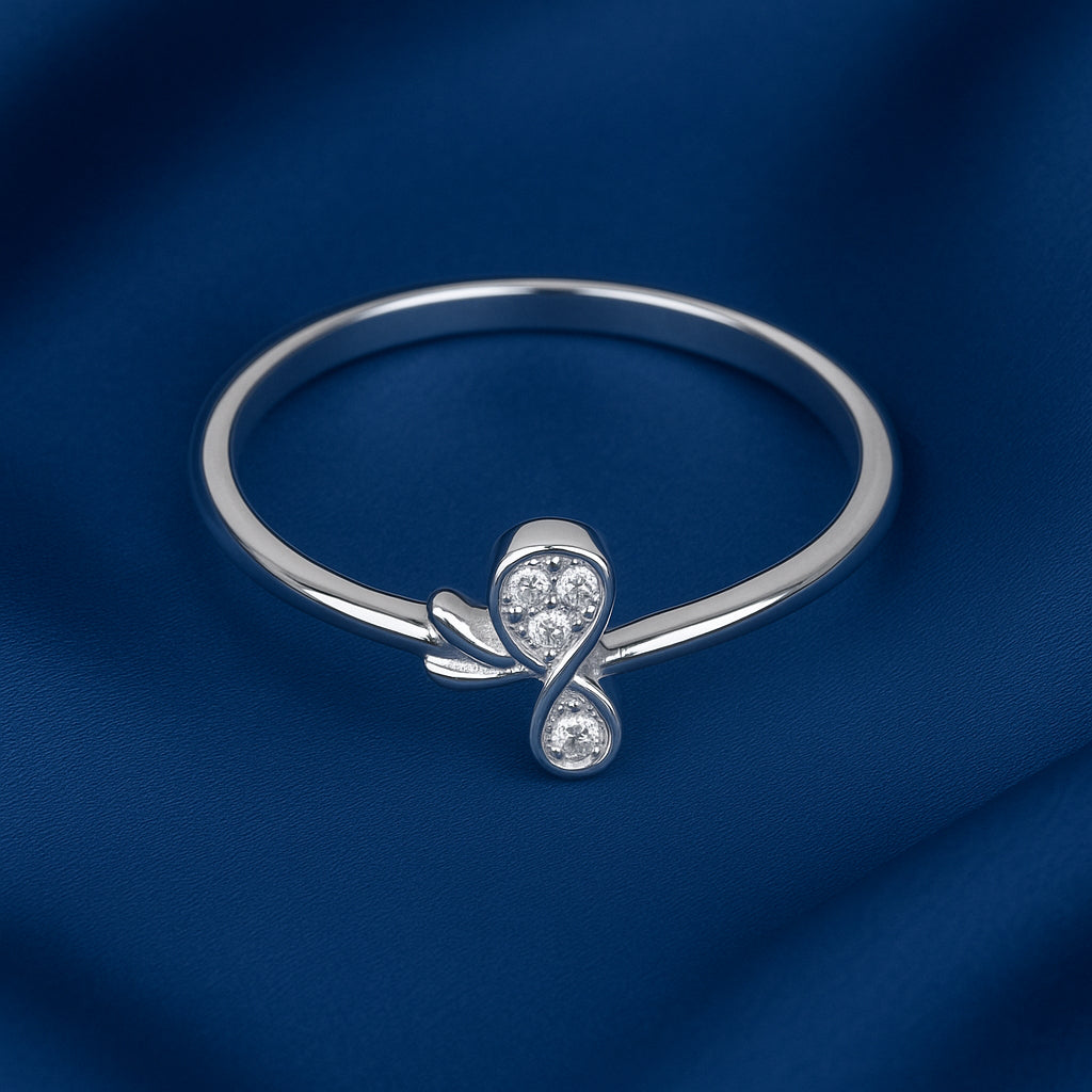 925 Silver Infinity Knot Ring for Women | Elegant Sparkling Ring