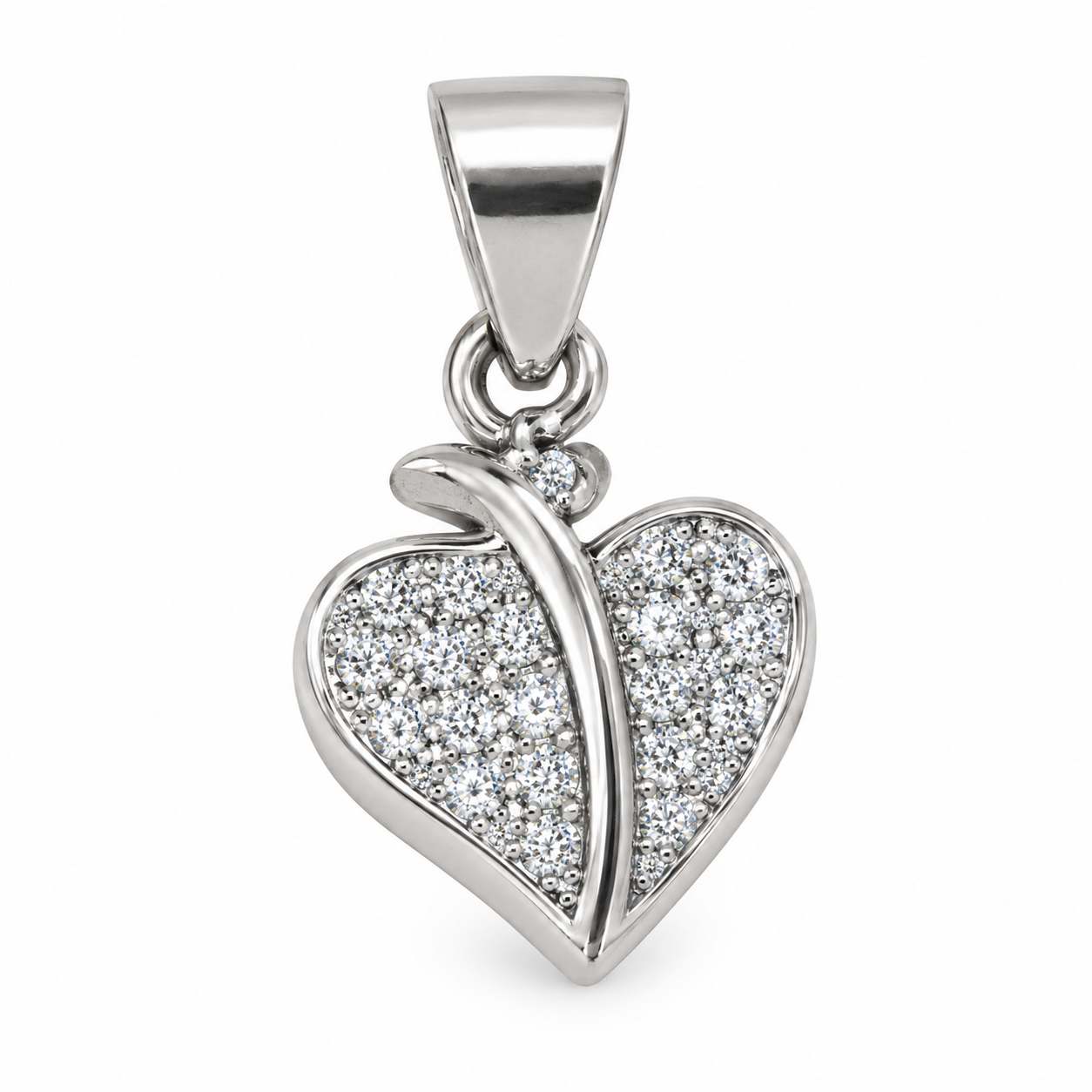SYLVEXIA 925 Sterling Silver Elegant Heart CZ Pendant for Women