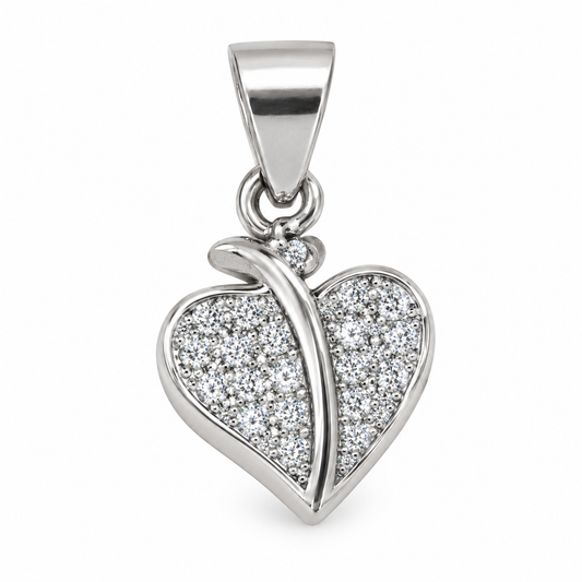 SYLVEXIA 925 Sterling Silver Elegant Heart CZ Pendant for Women