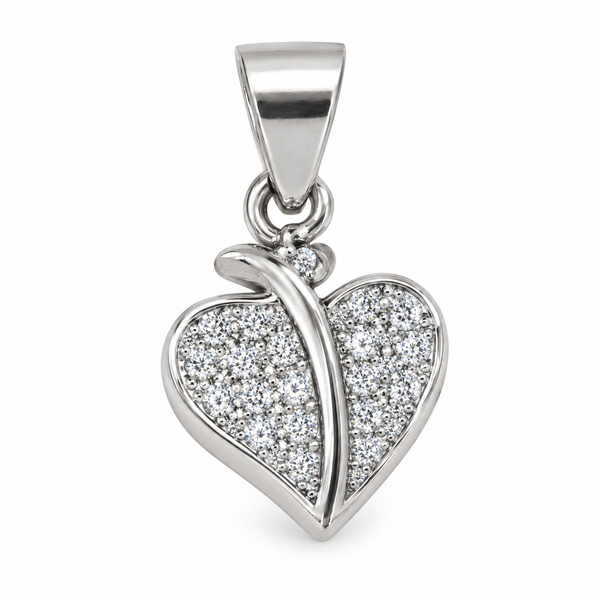 SYLVEXIA 925 Sterling Silver Elegant Heart CZ Pendant for Women