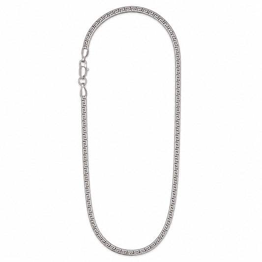 SYLVEXIA 925 Sterling Silver Greek Key Chain for Men