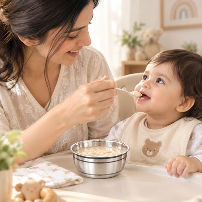 SYLVEXIA 925 Sterling Silver Baby Feeding Bowl for Infants and Kids