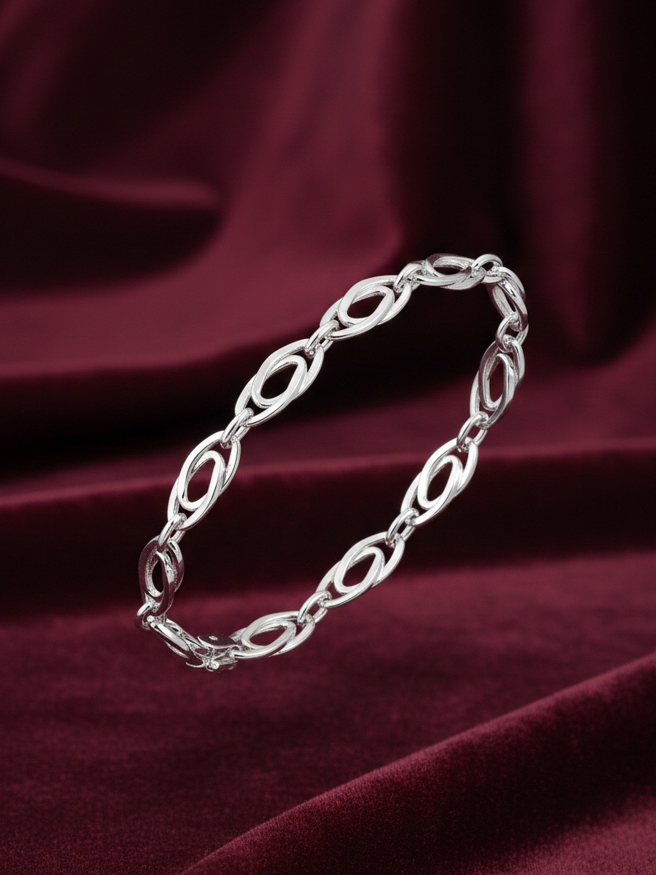 Men Realm Loop Silver Bracelet