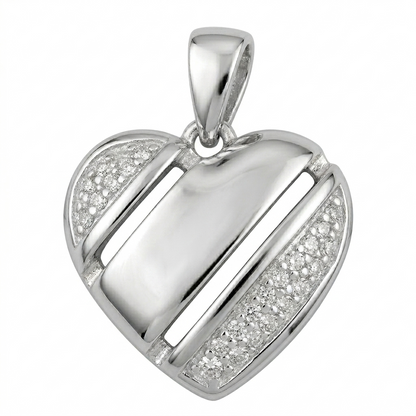 Sylvexia 925 Sterling Silver Heart Pendant for Women