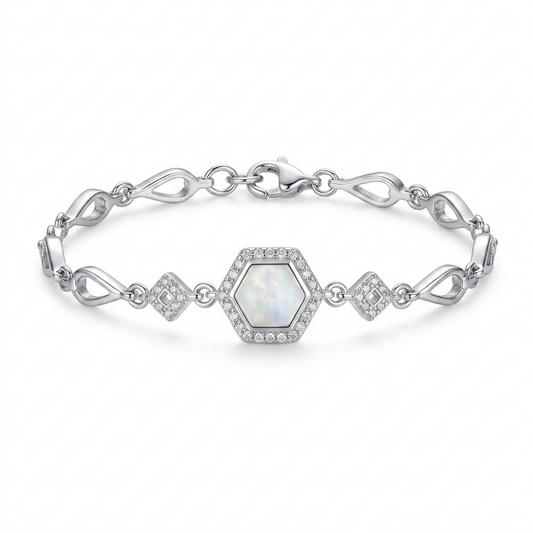 SYLVEXIA 925 Sterling Silver Charm Bracelet for Women