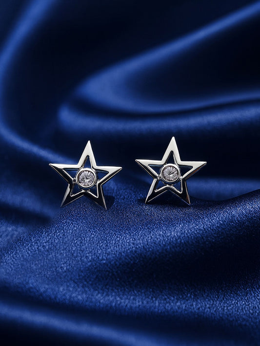 Sparkling Star Stud Earrings